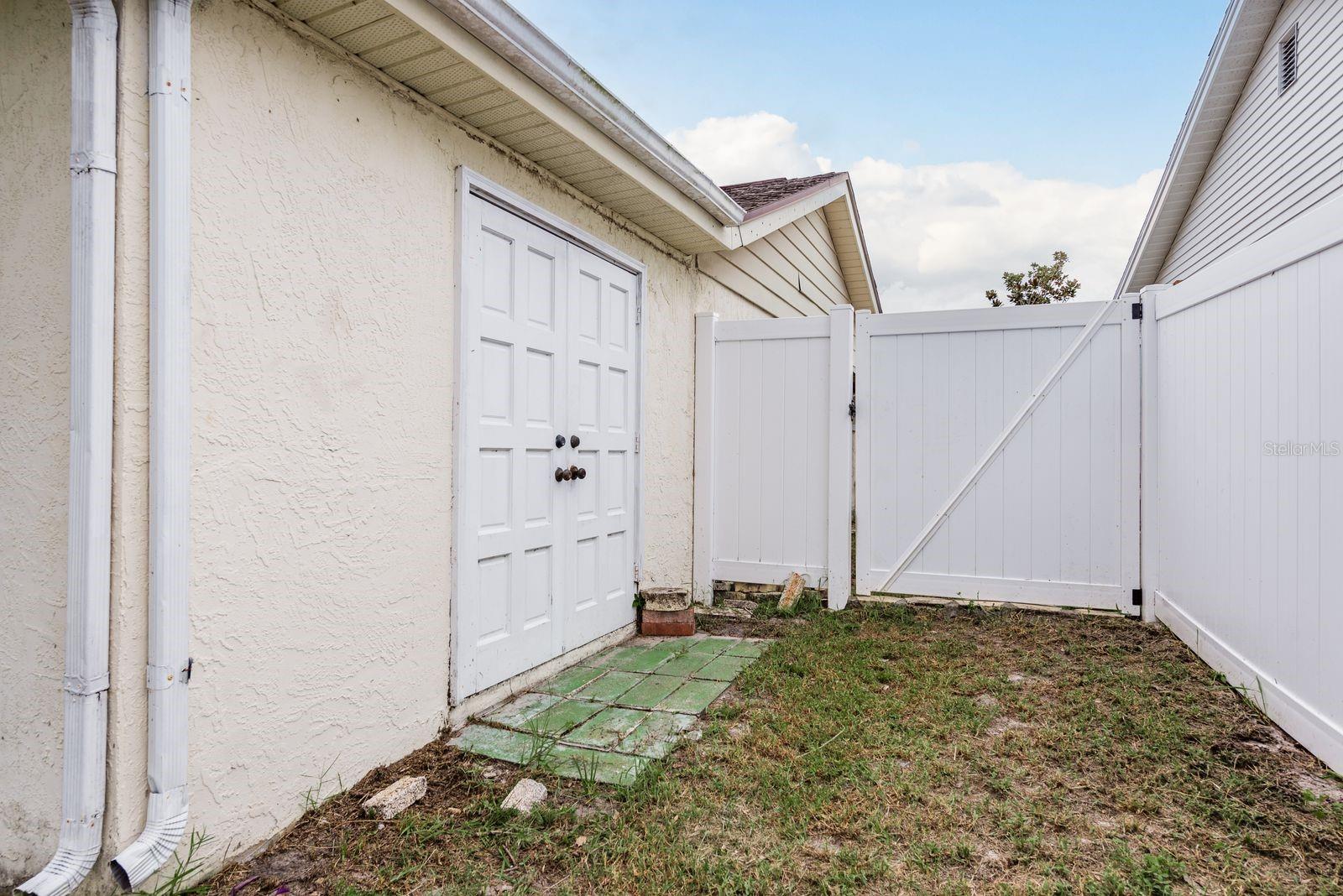 Exterior Storage in backyard