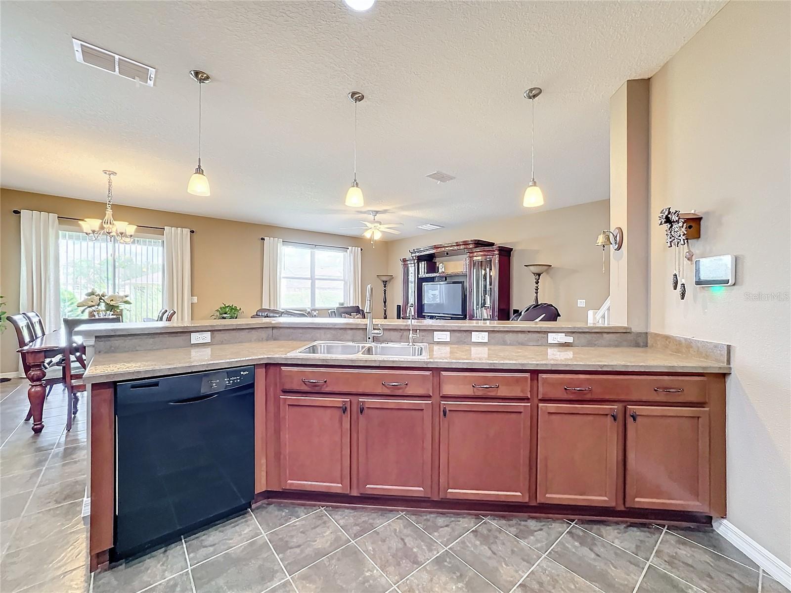 Kitchen looking towards dining/living room combo