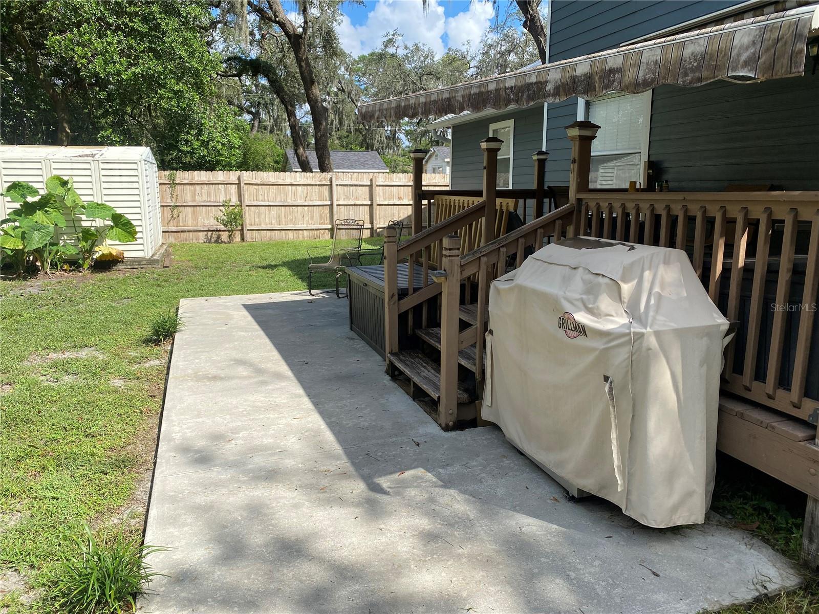 Space to cook out and enjoy the privacy