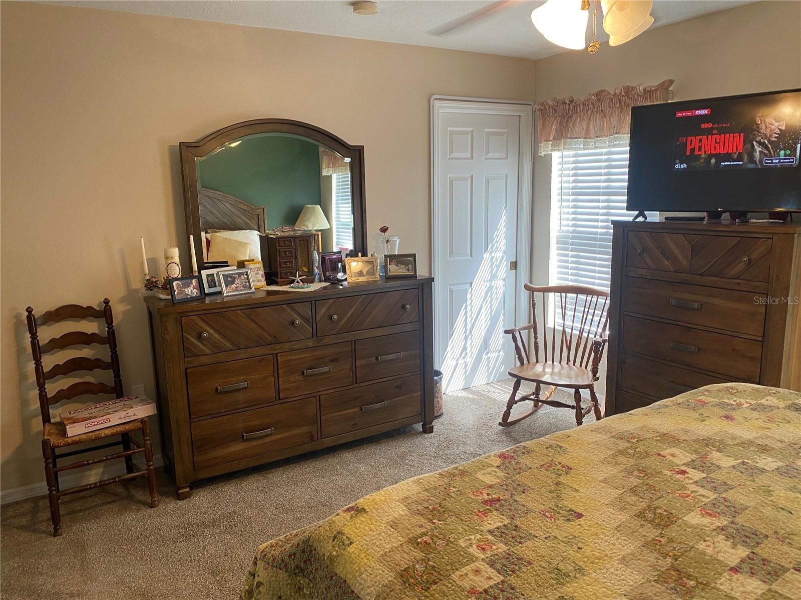 Walk in closet in master bedroom