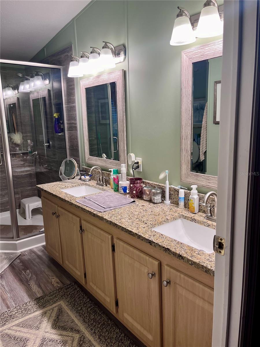 Master bath double vanities