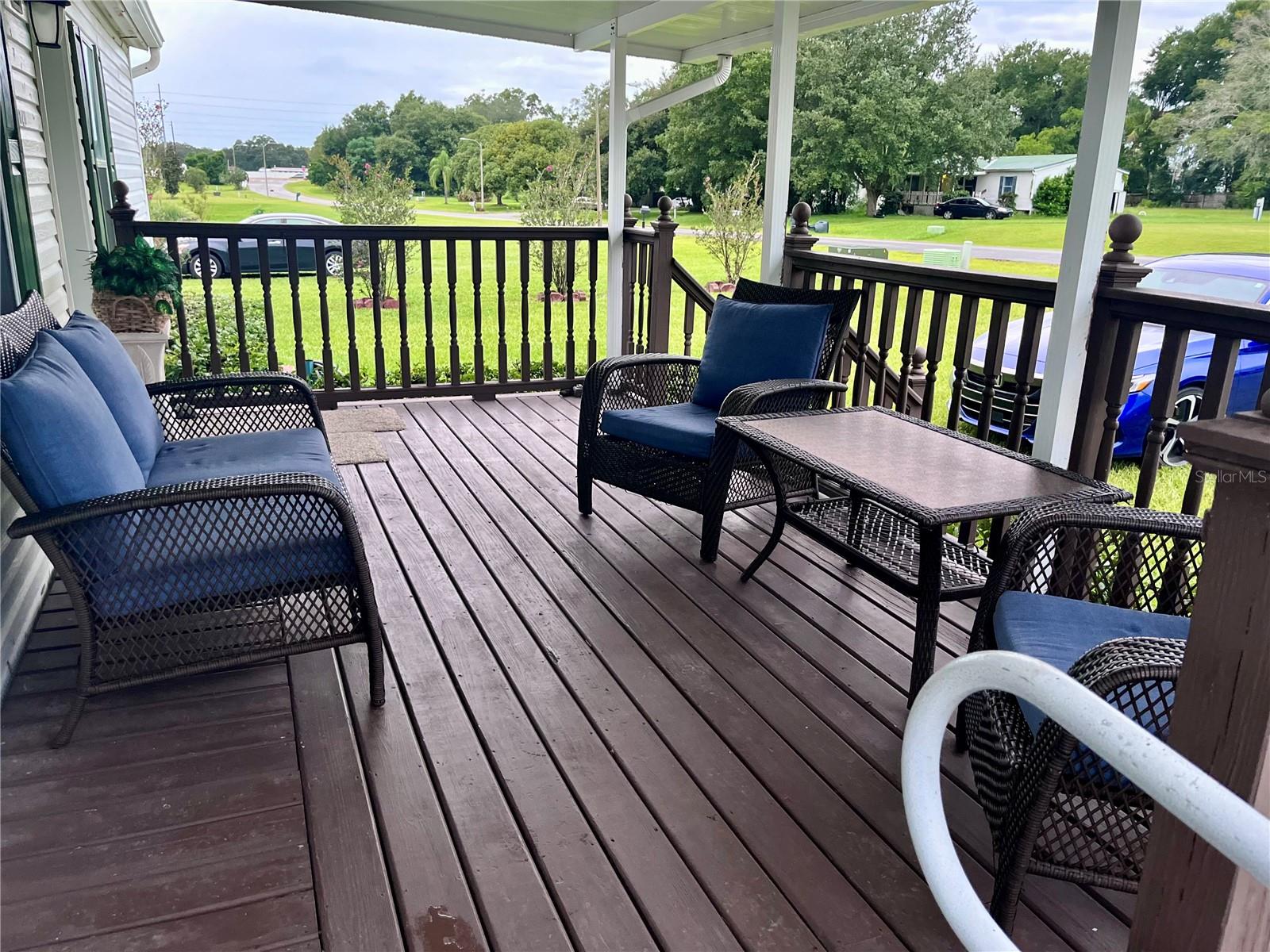 Welcoming and cozy front porch