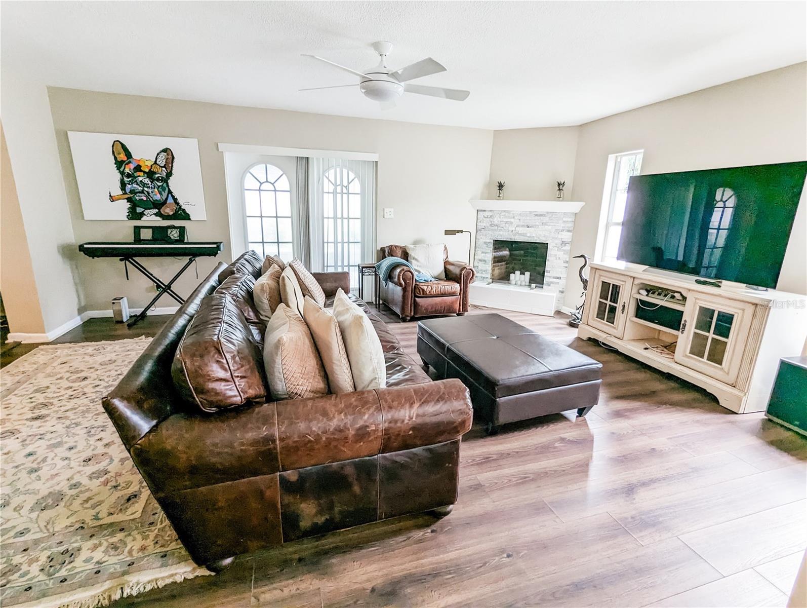 Photos are from Pre-Hurricane Helene. Family Room