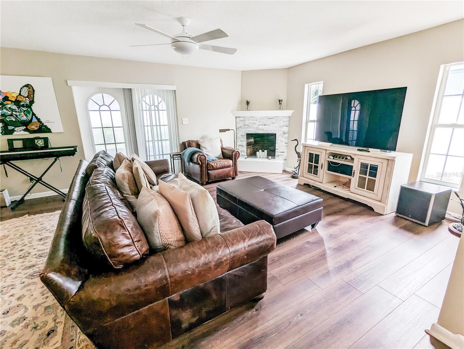 Photos are from Pre-Hurricane Helene. Family Room