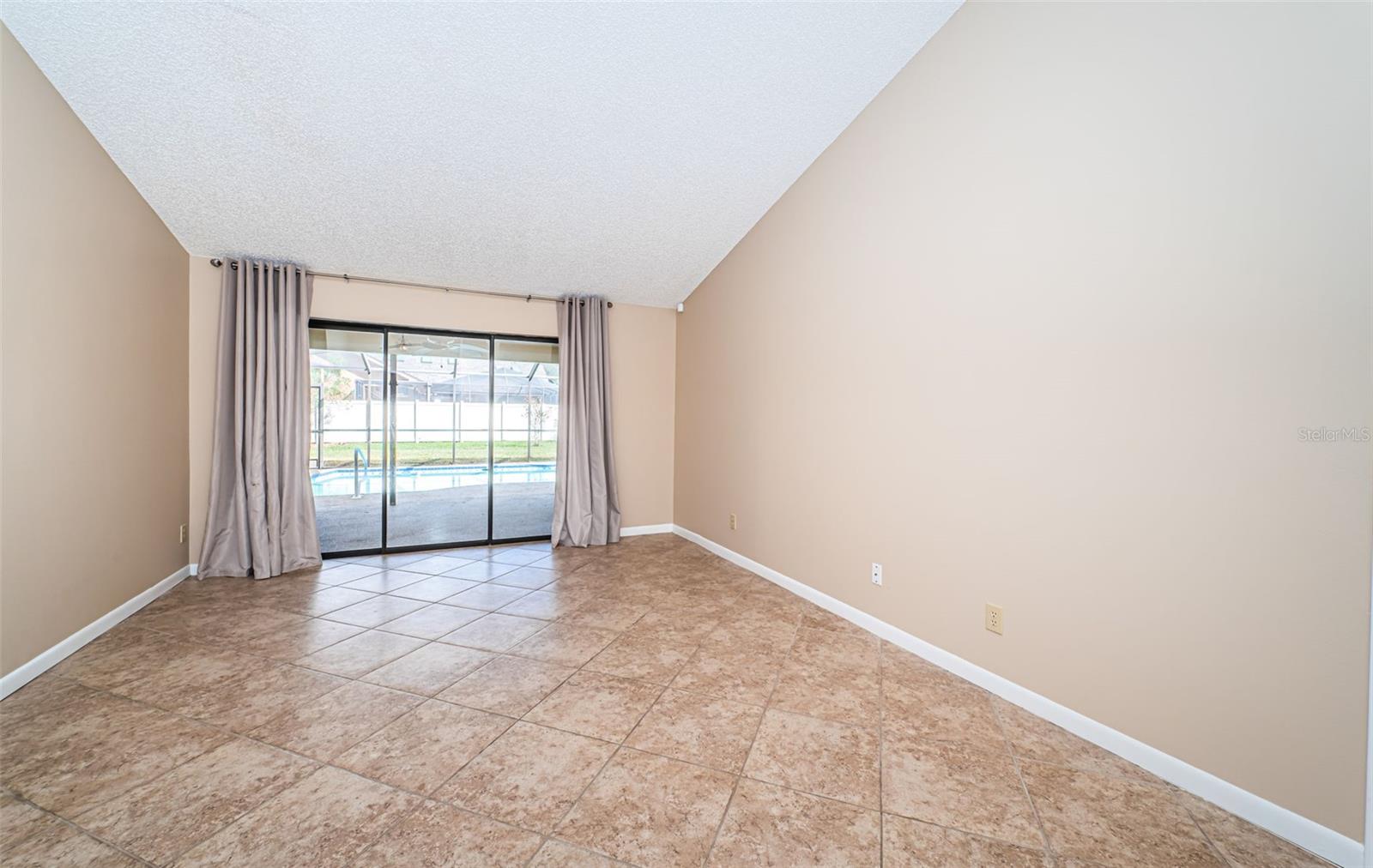 High Vaulted Ceiling Living Room