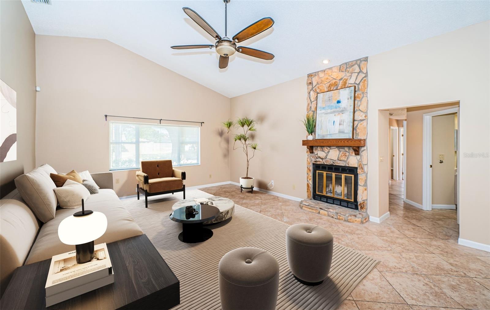 Family Room with Fireplace