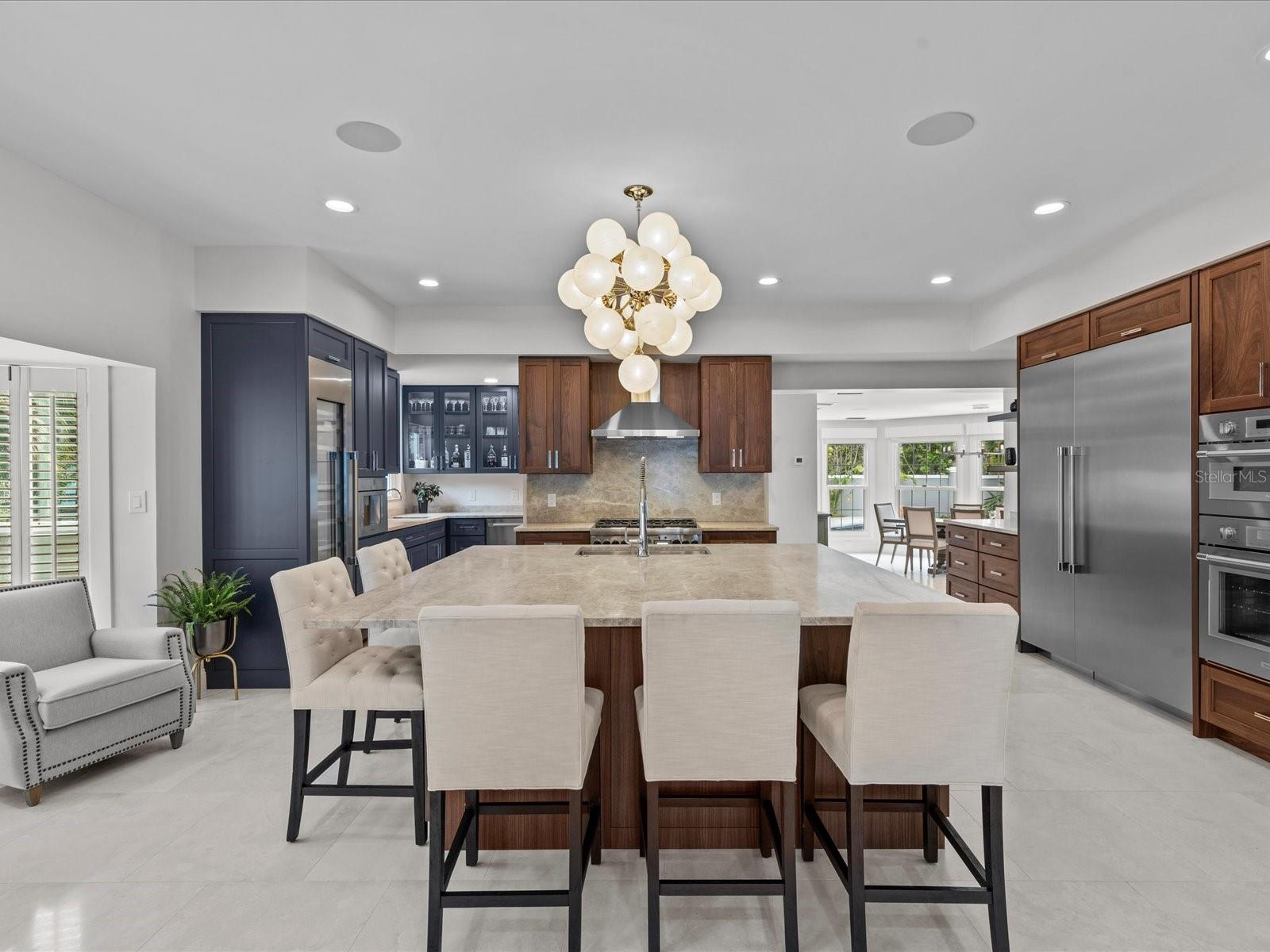 Fully custom kitchen with integrated Thermidor appliance suite