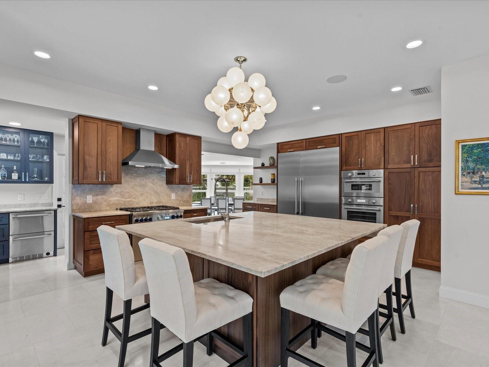 Fully custom kitchen with integrated Thermidor appliance suite