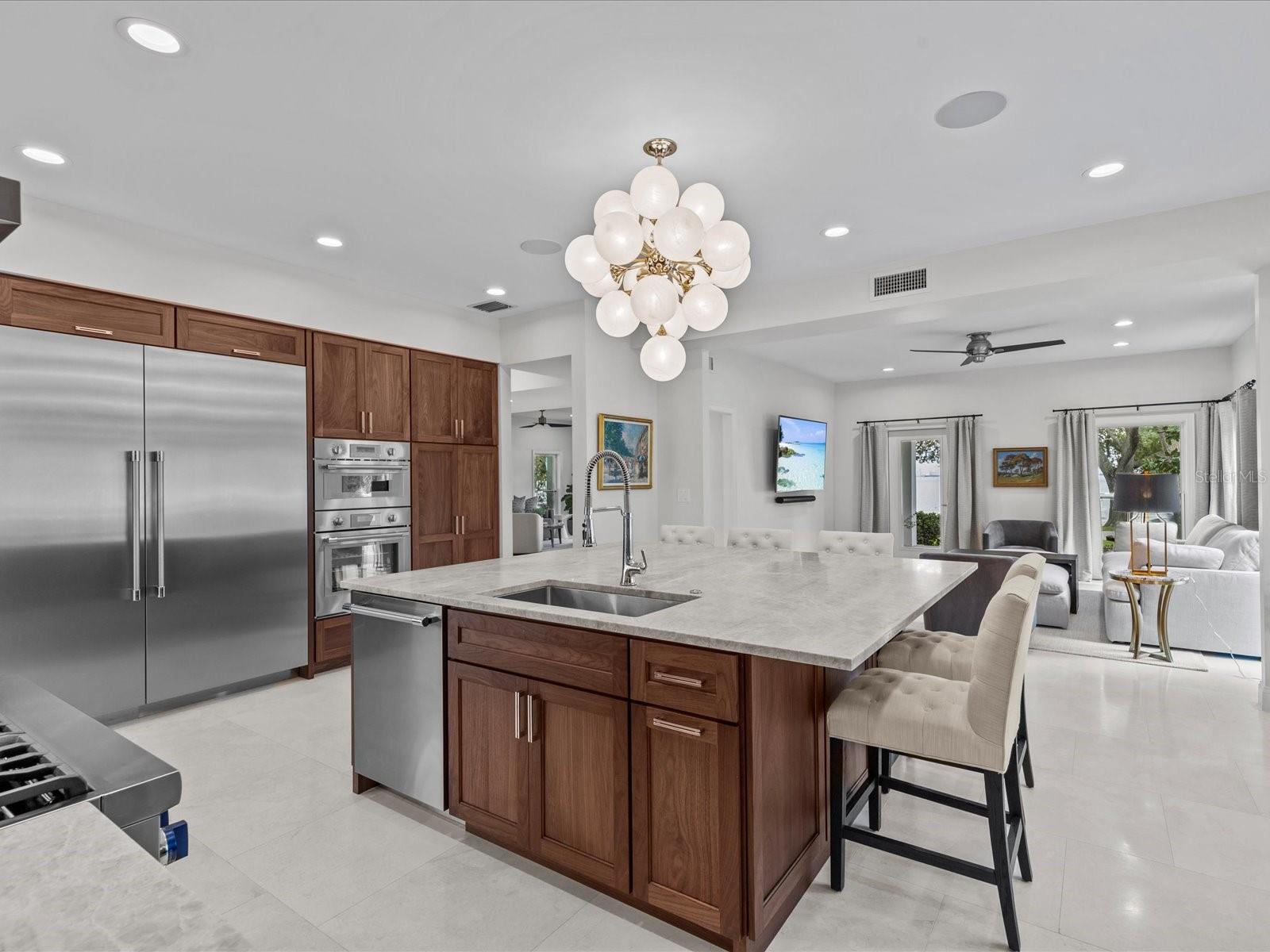 Fully custom kitchen with integrated Thermidor appliance suite