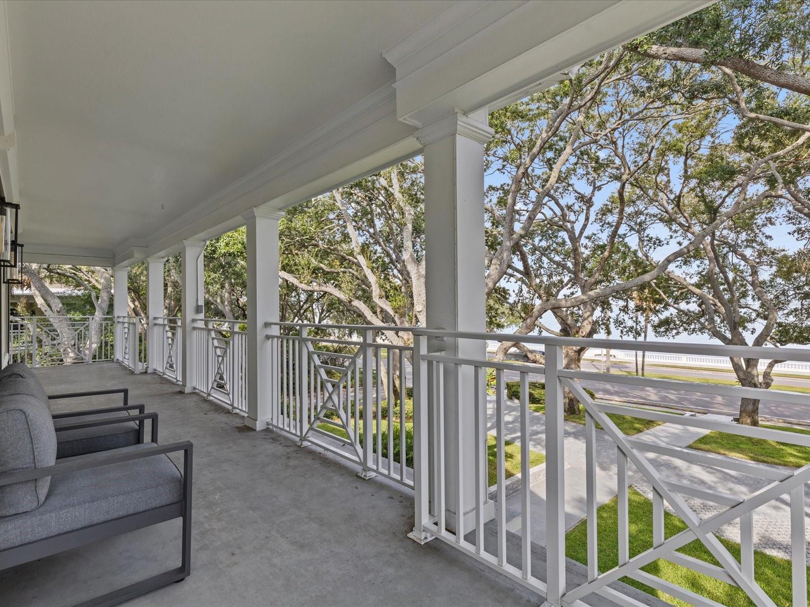 Perfect water views from the upper balcony