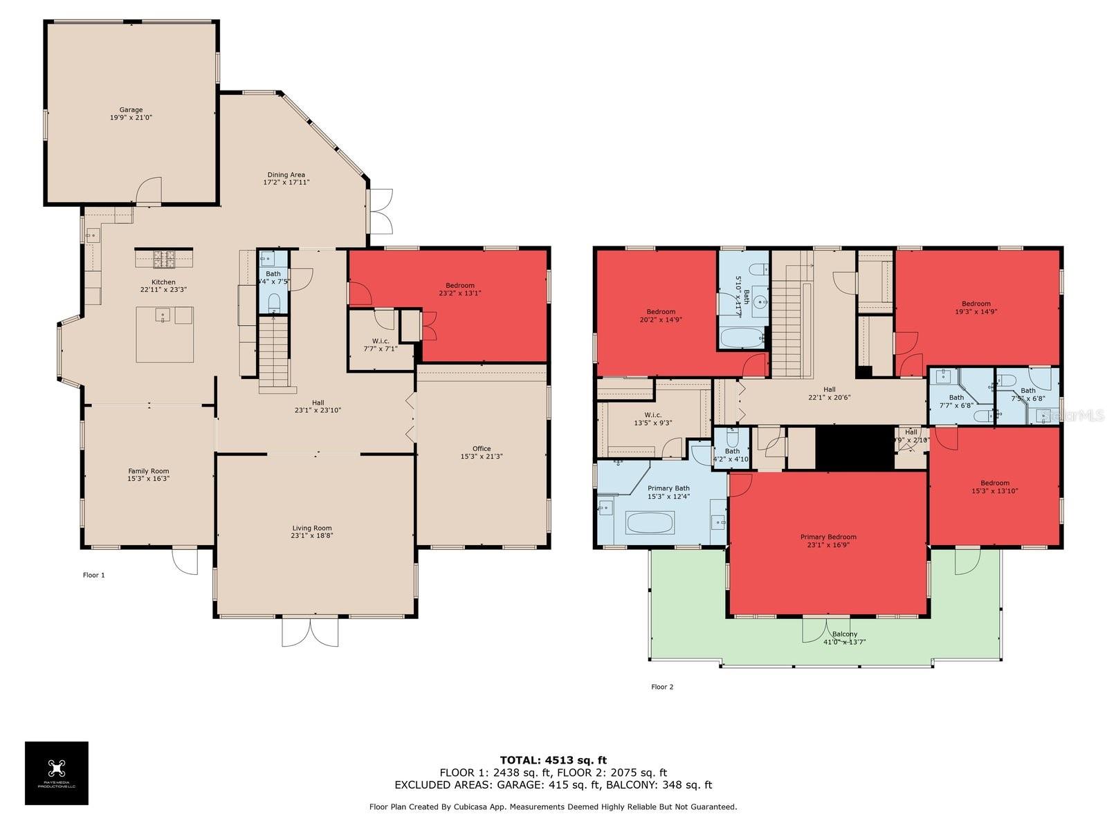 Main + Upper level floorplans