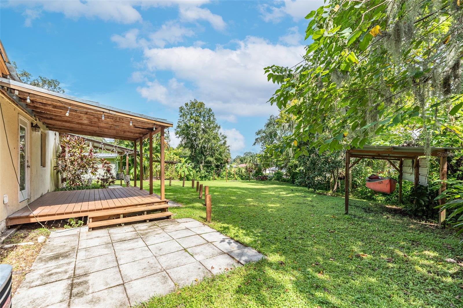 Back deck from Laundry and Main Bedroom