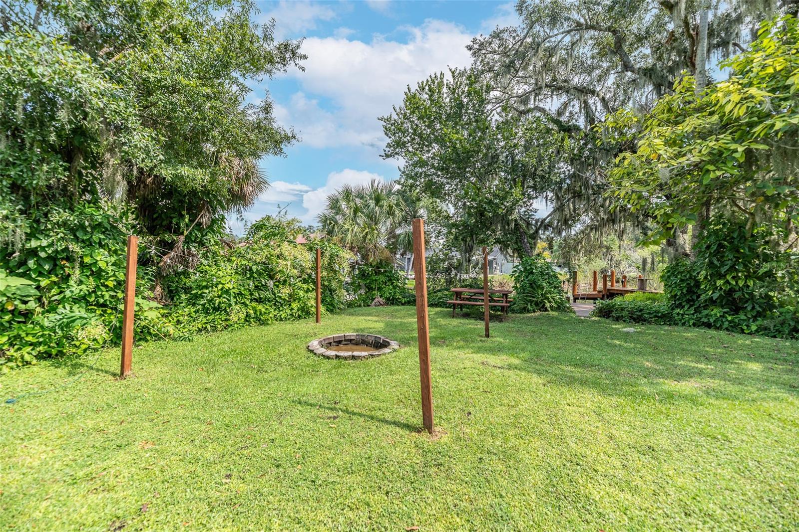 Firepit and access to Dock