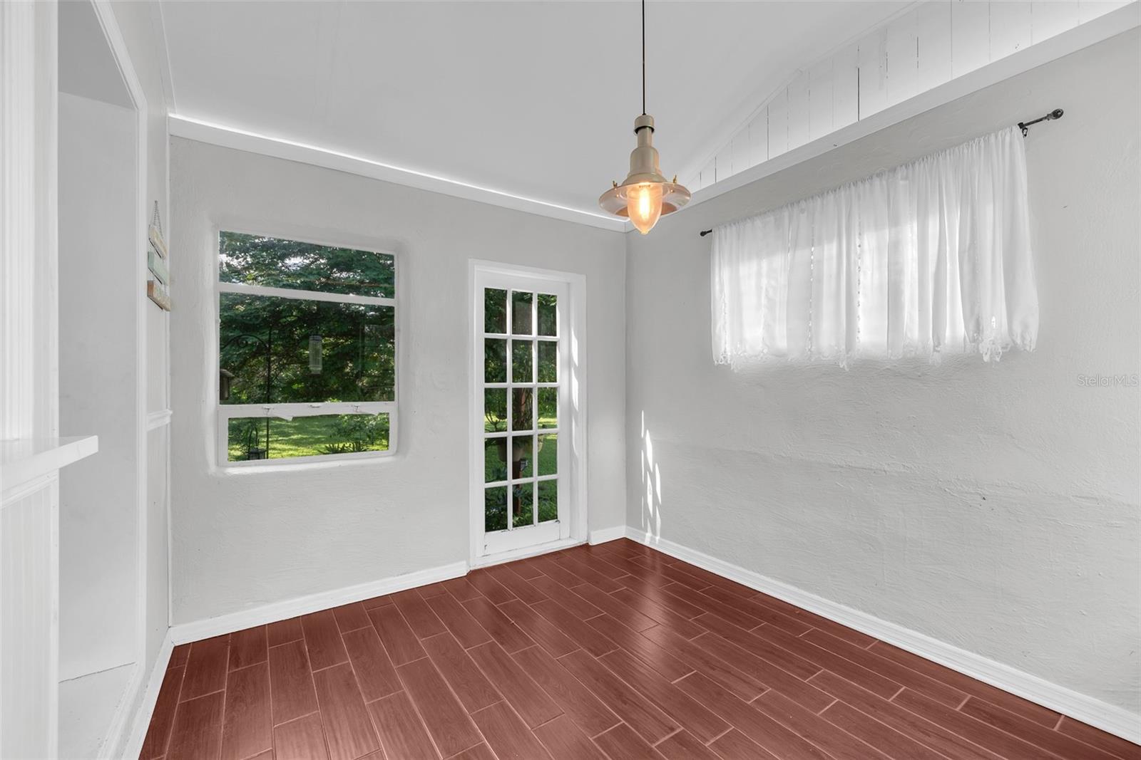 Bedroom with access to backyard deck