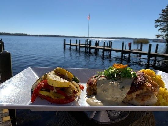 Lake Tarpon Dining by Boat!