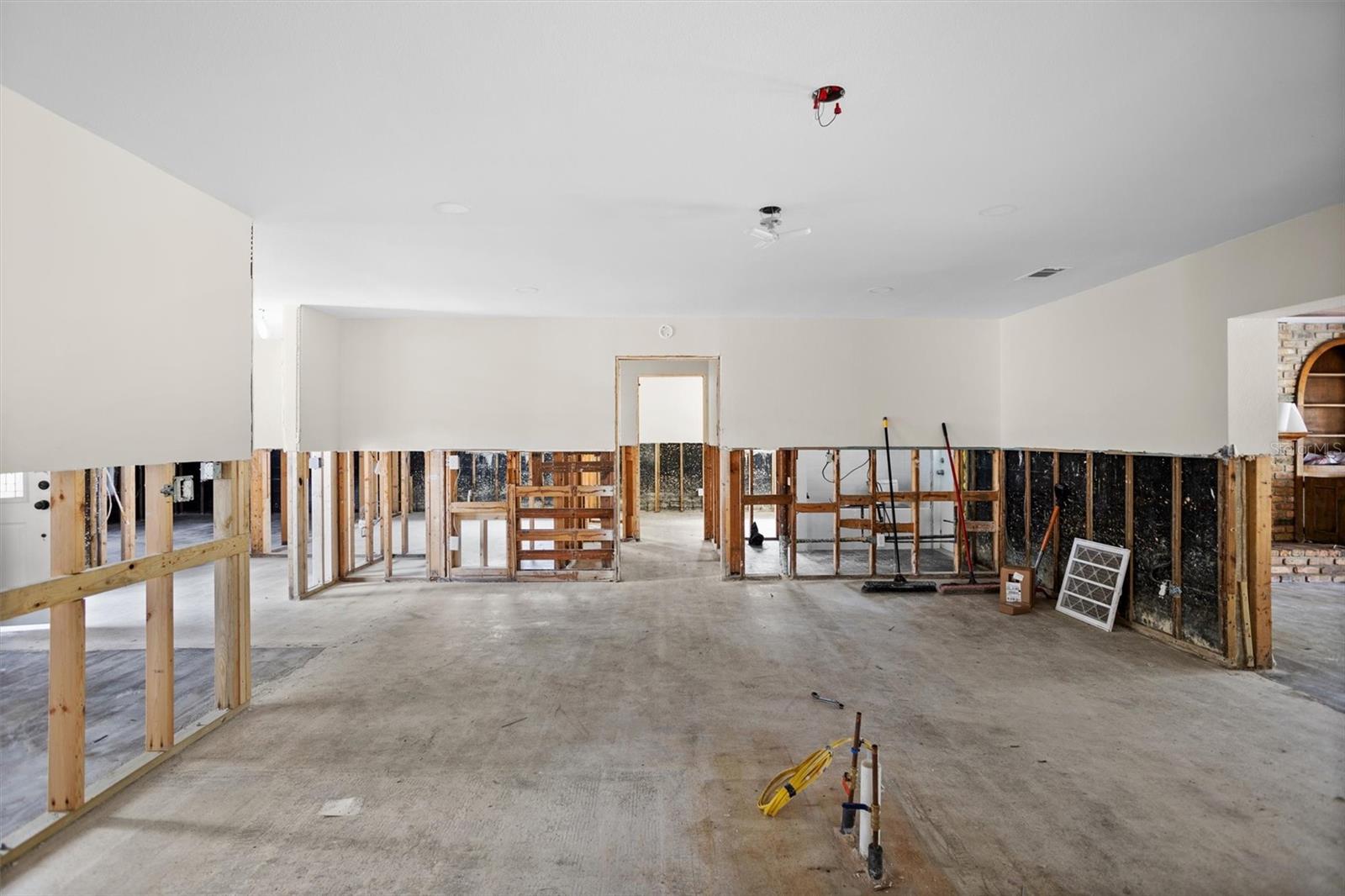 Kitchen view toward guest bedrooms