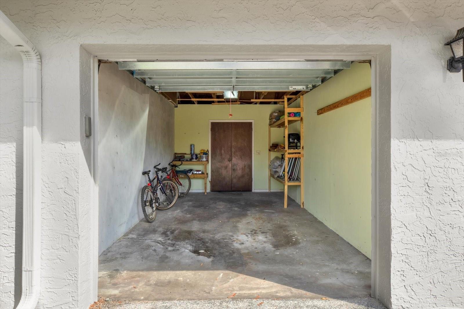 Private Garage with Additional Storage Closet