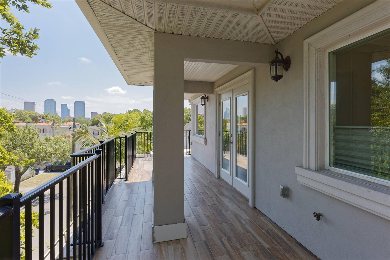 ROOF PATIO AND VIEWING DECK SHOWING DOWNTOWN TAMPA