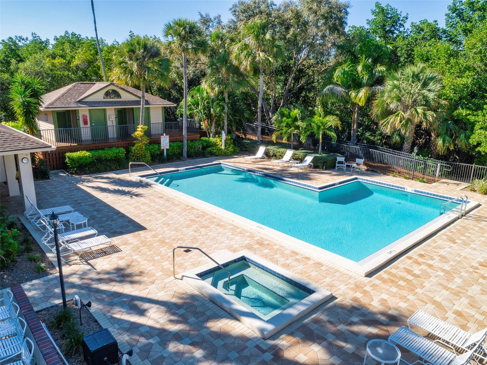 The HOA keeps the pool area in excellent shape