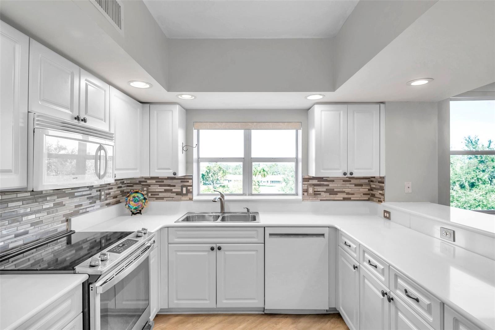 Beautifully updated kitchen with amazing views