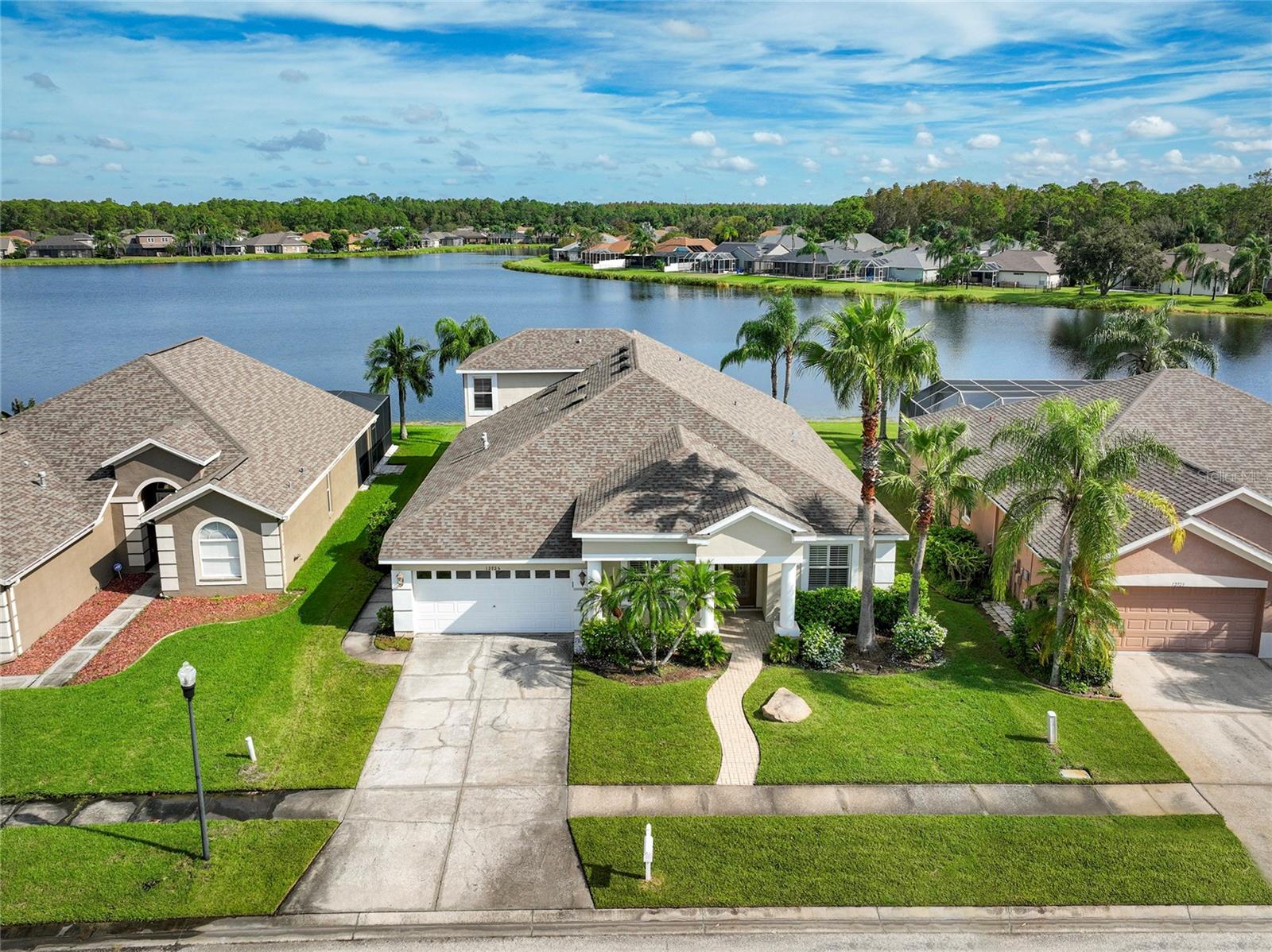 Ariel view of front of home