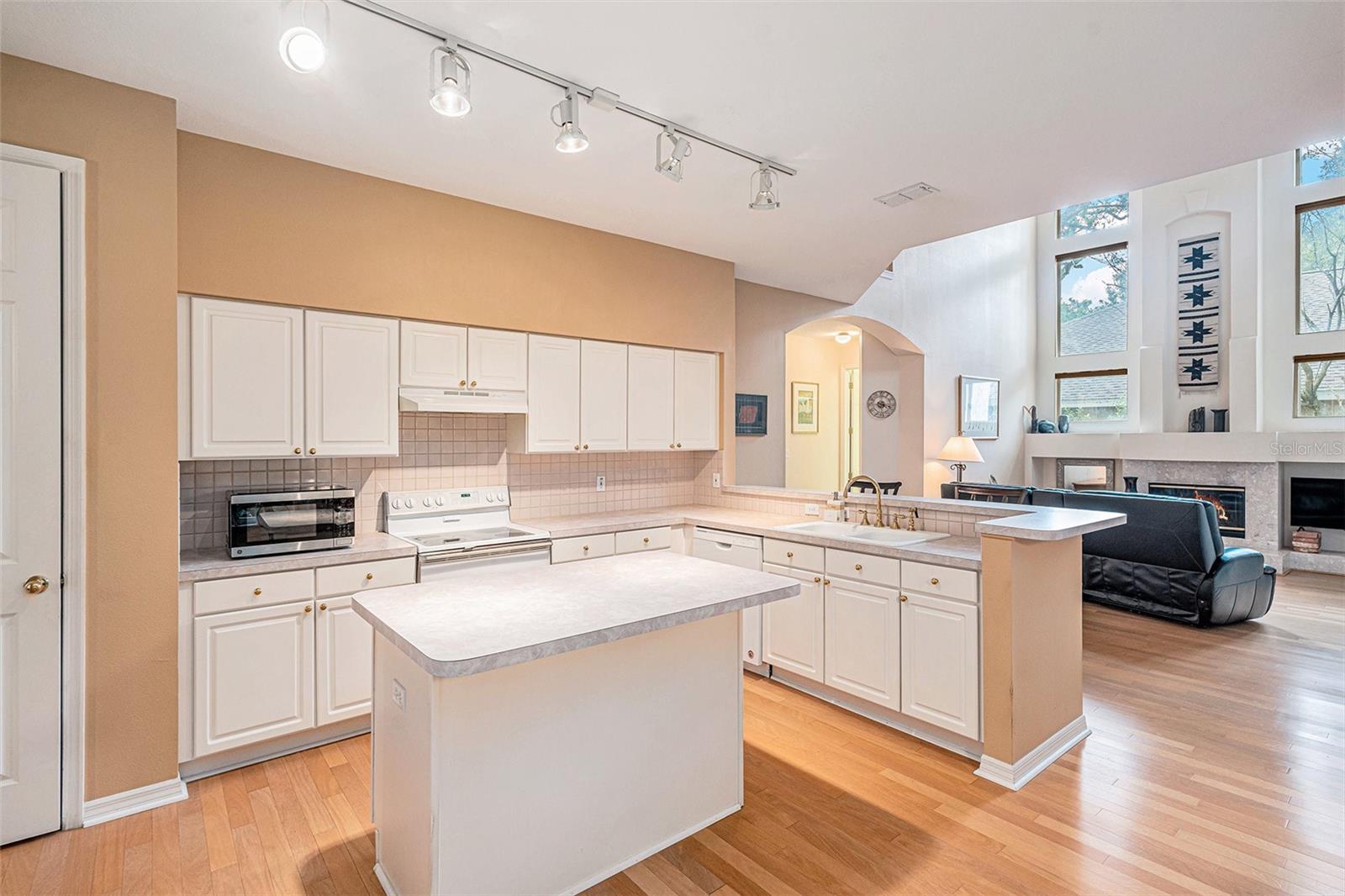 Large kitchen with island and tons of cabinet space