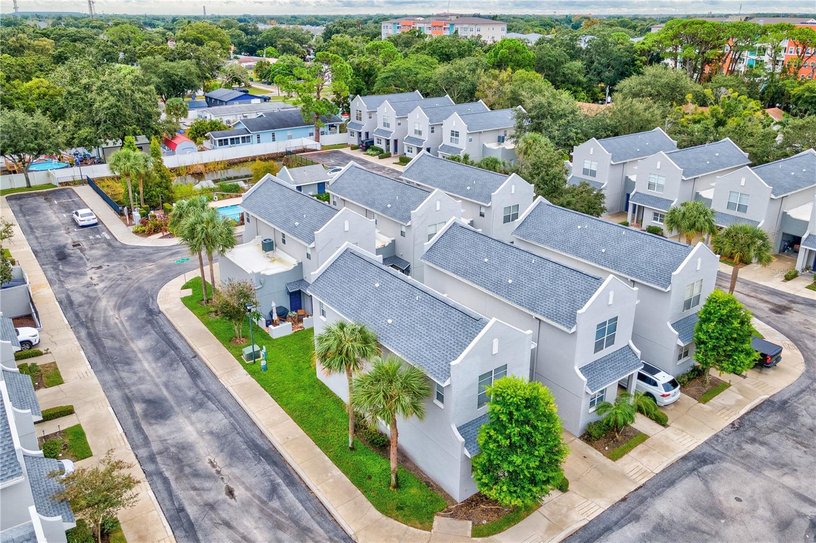 Ariel View with nice side yard