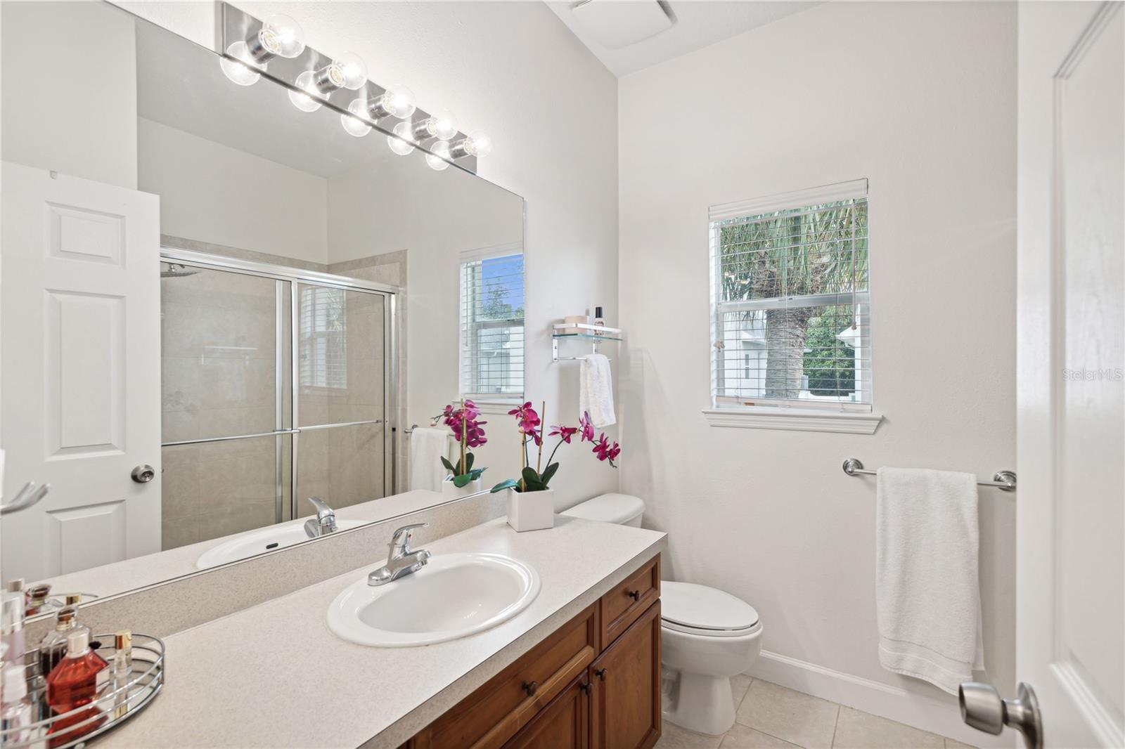 primary bathroom with long vanity