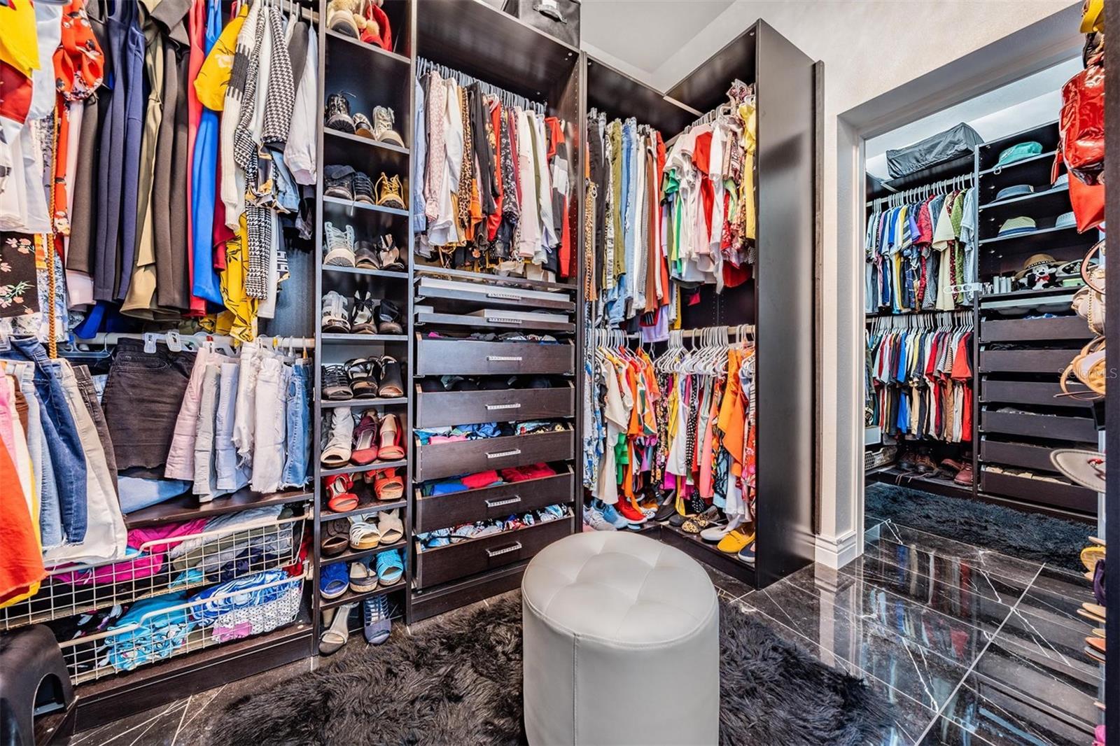 Large walk-in closet equipped with Safe-Room