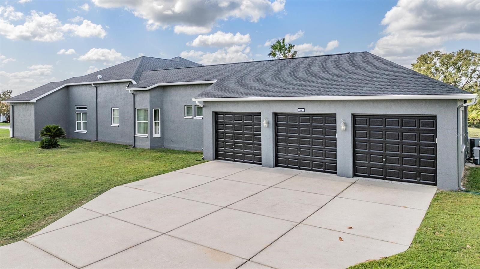 3 car garage with additional storage