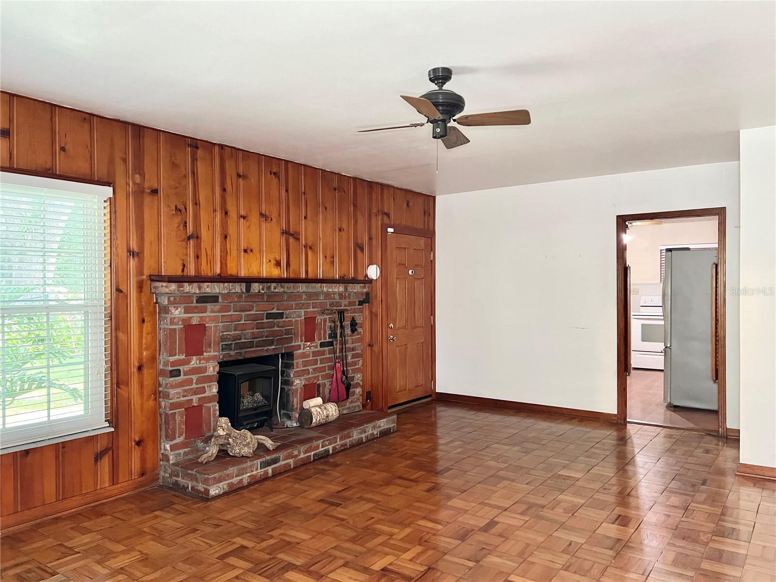 Living Area - Wood Burning Fireplace