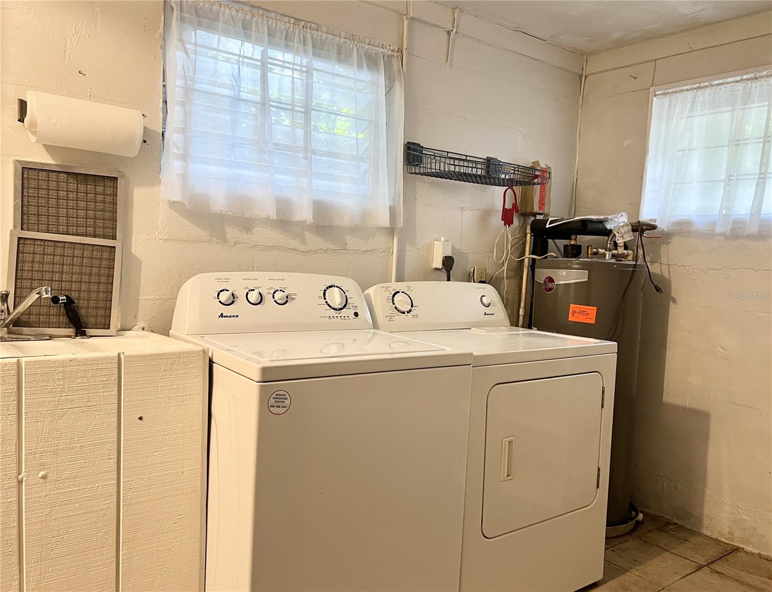 Laundry Room in Garage - 6'4 x 10'3