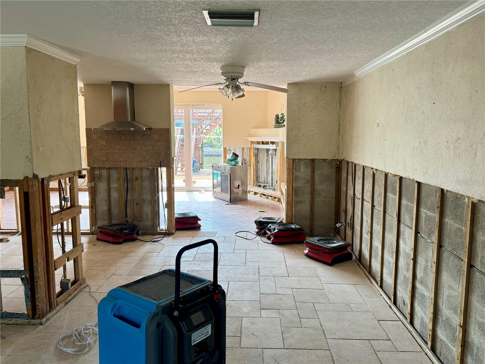 Living room towards kitchen