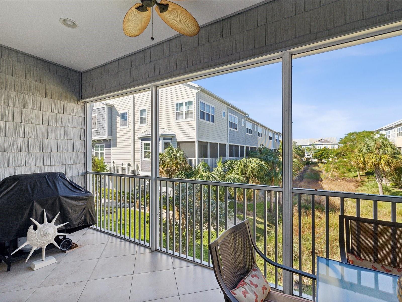 View of the other side of the Screened balcony on the 2nd floor