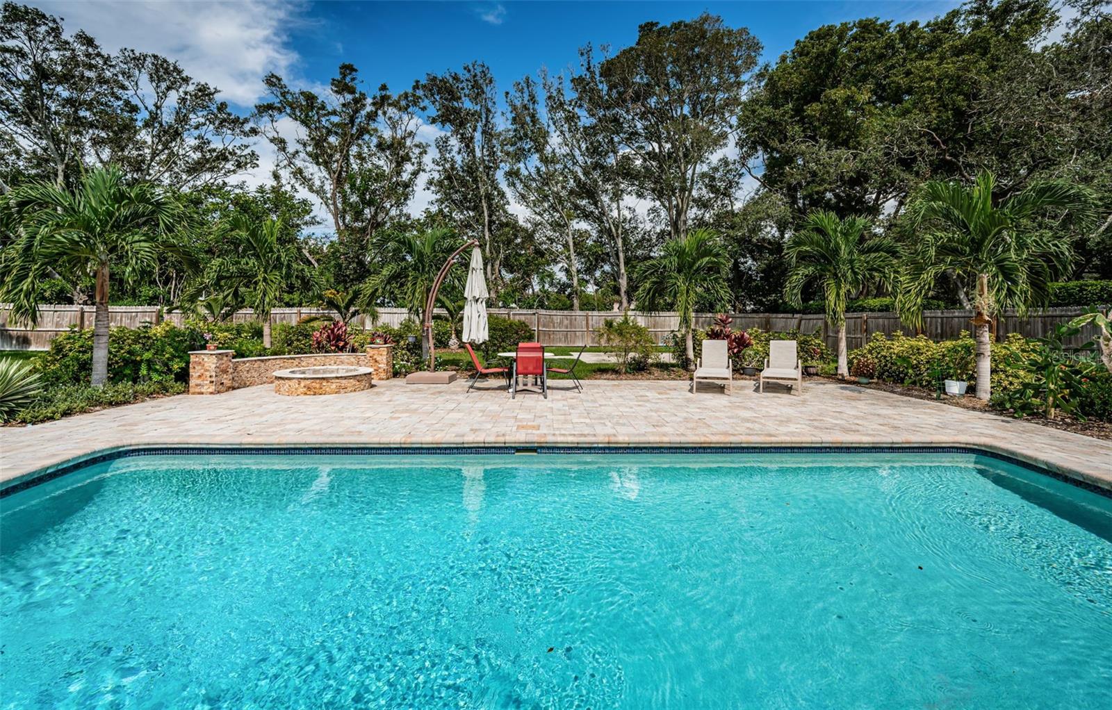 Incredible pool and extended lanai.  Pavers, pool resurfacing, pool tile, and expanded deck in 2019.