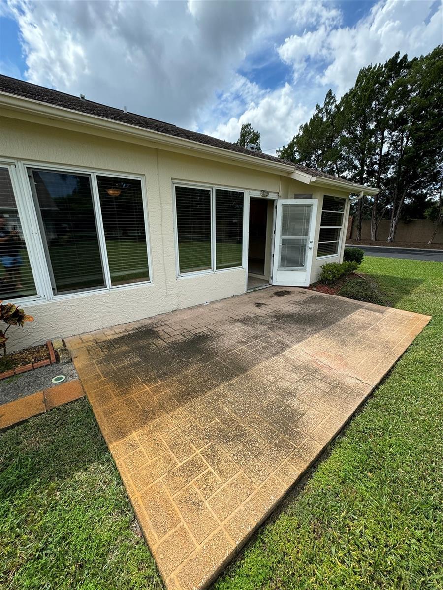 Outside patio for BBQ