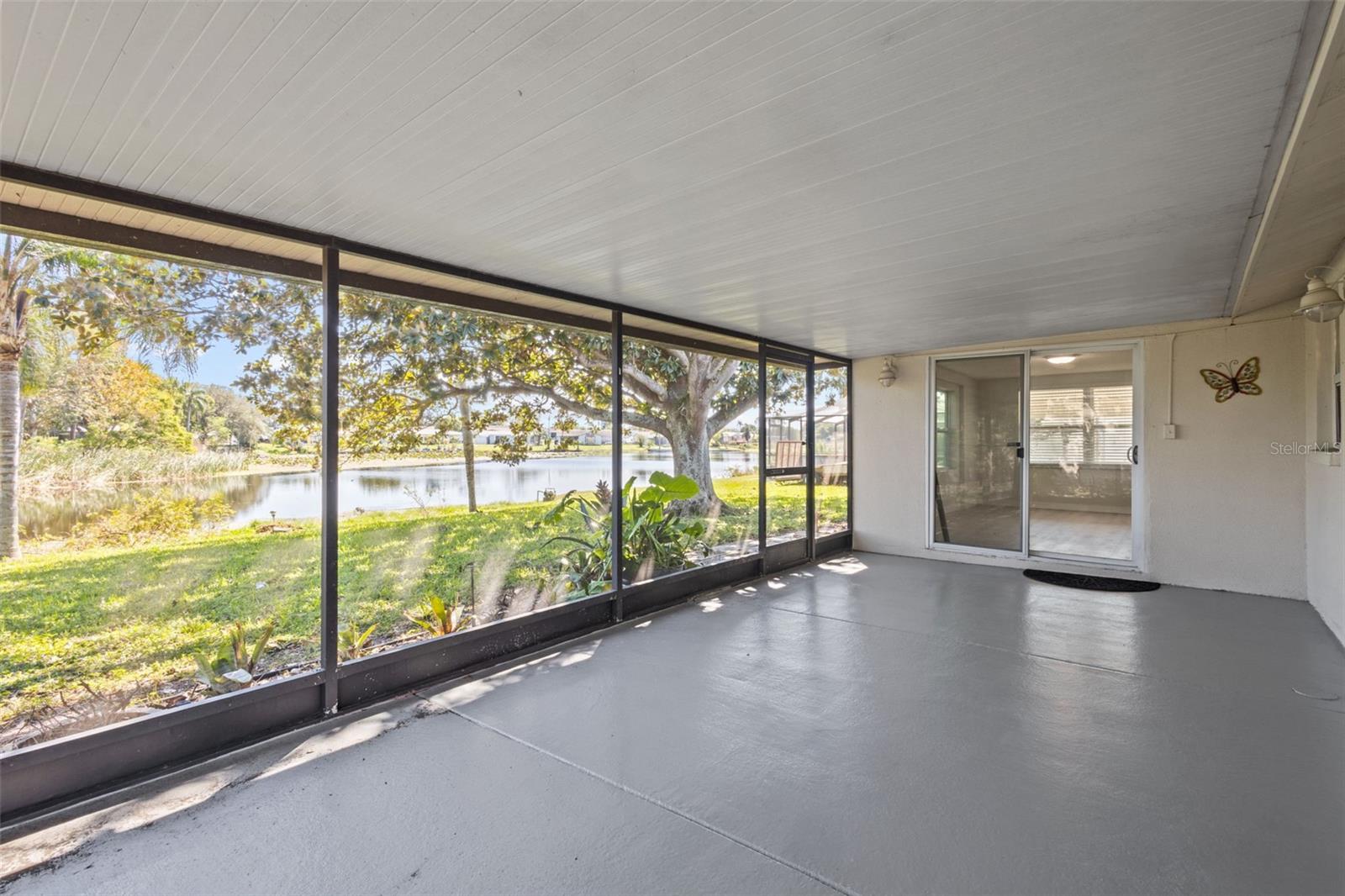 Screened in Lanai with view of Diana Lake