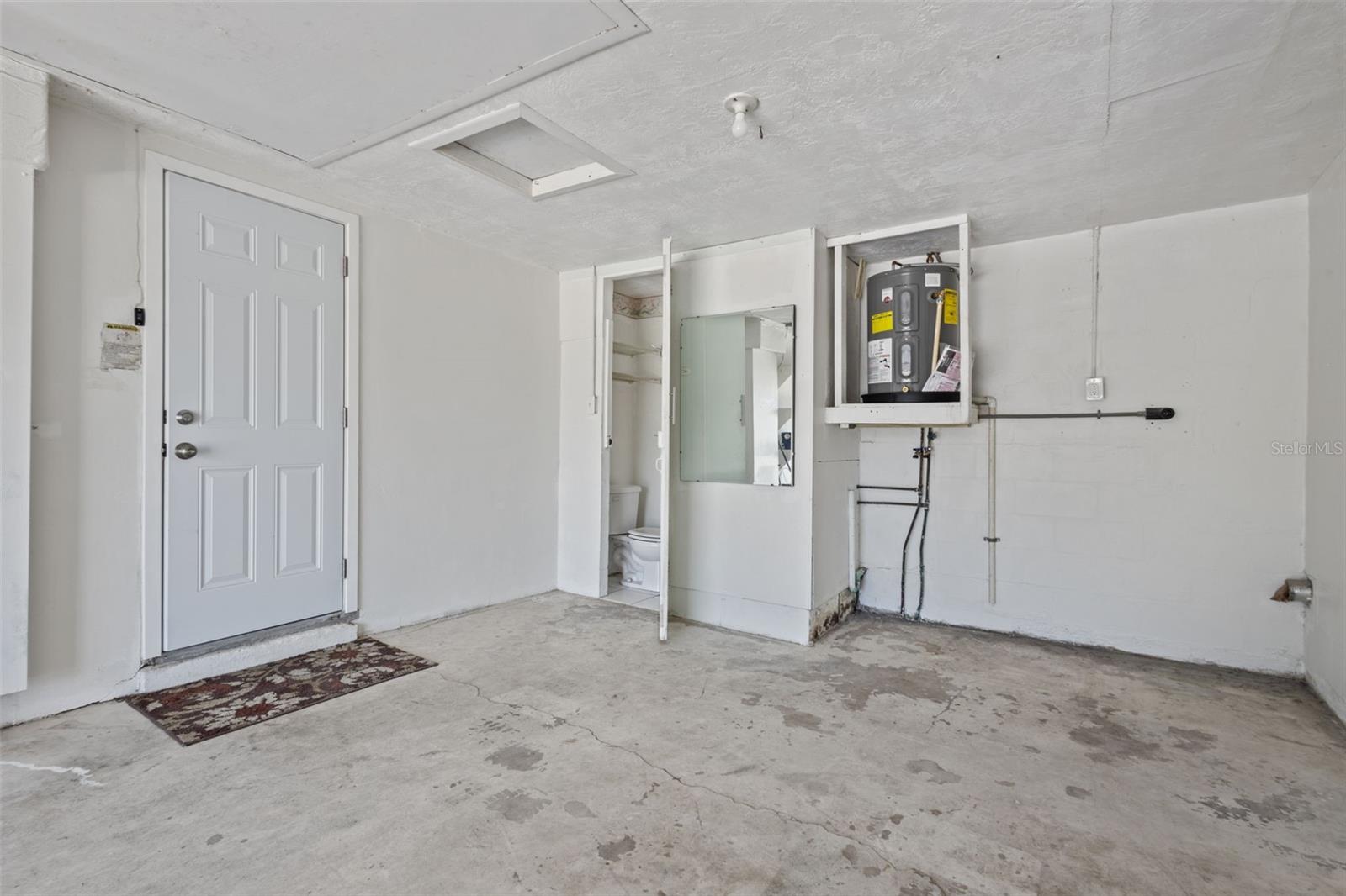 Garage with laundry hookups