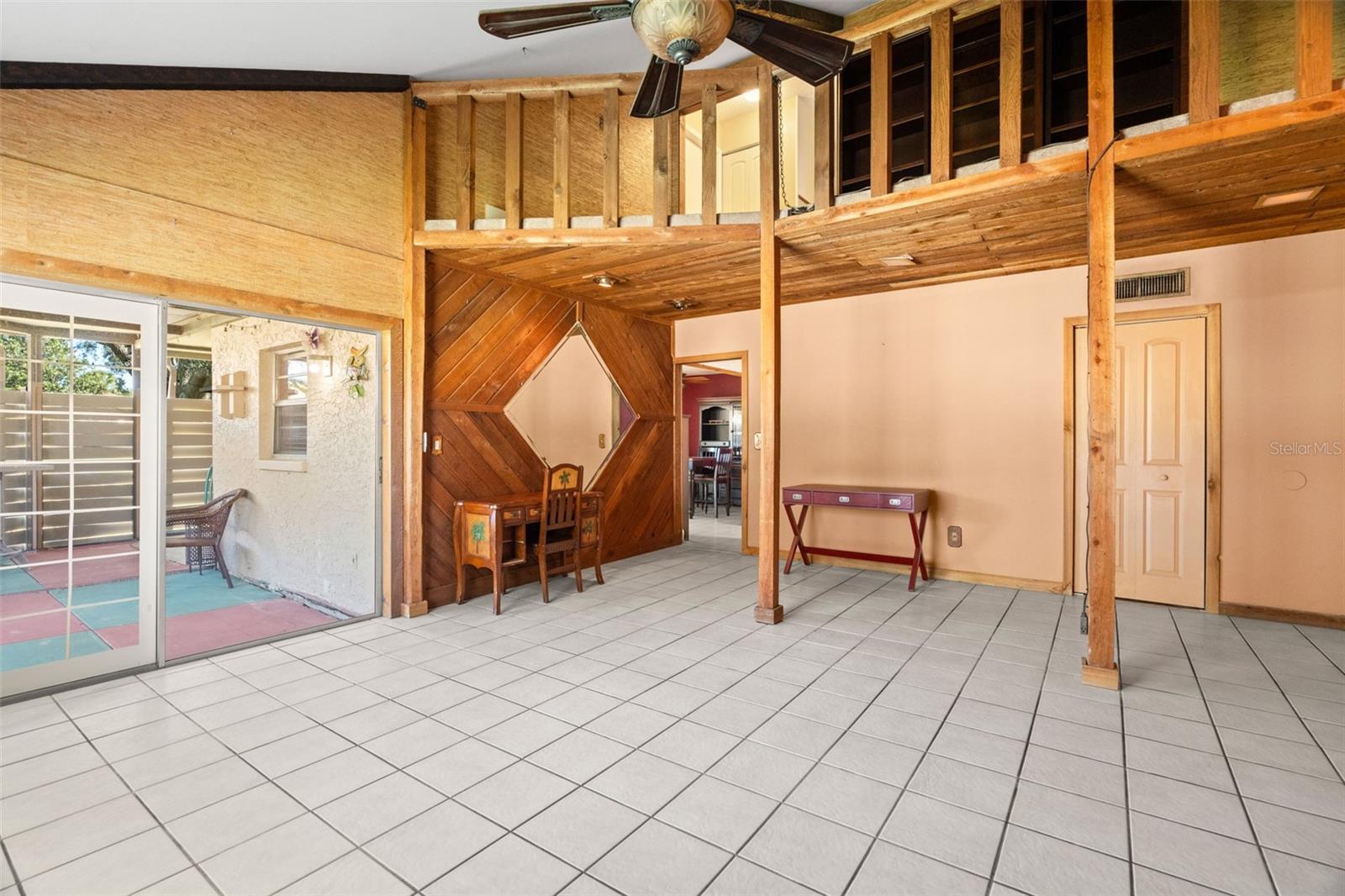 Large Living Room with Upstairs Loft