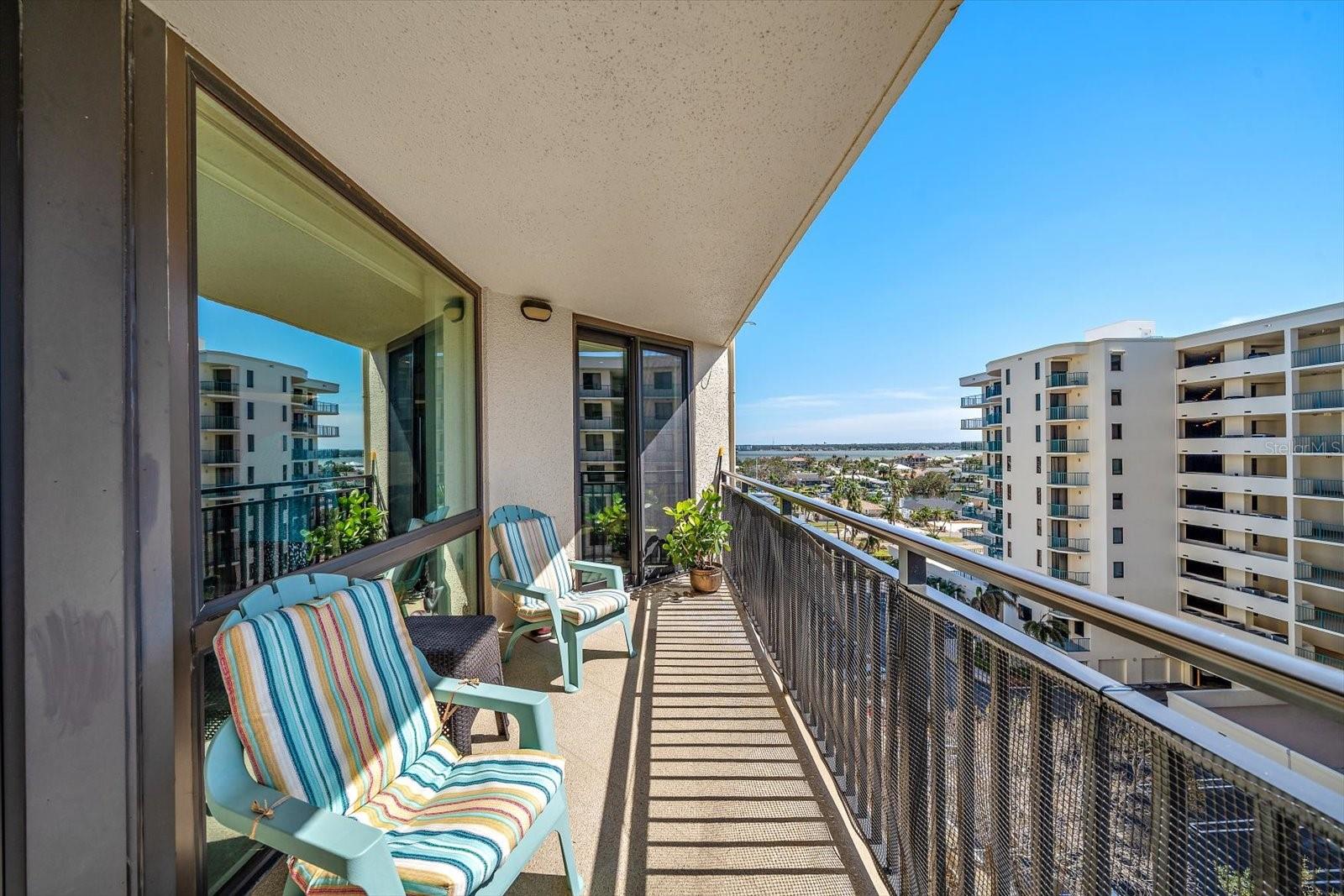 Balcony ccess from living room and primary bedroom