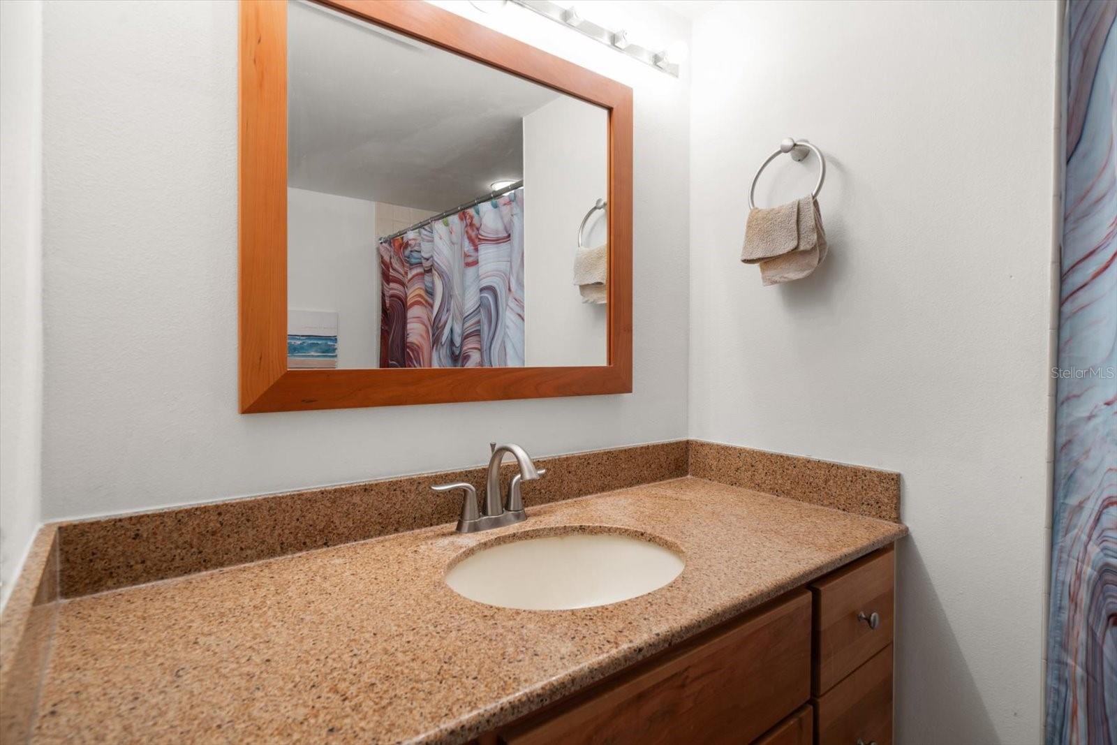 Ensuite Bathroom with granite counter