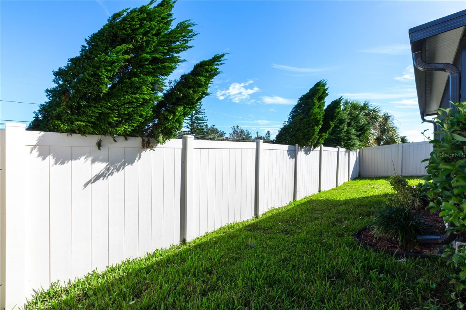 the house is fenced