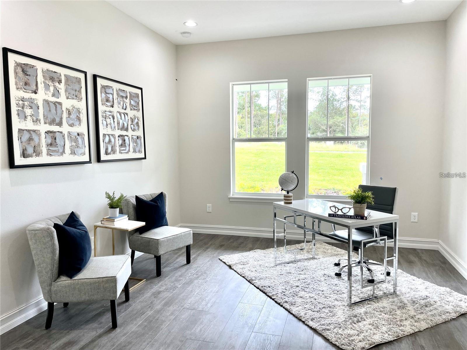 Staged model bonus room