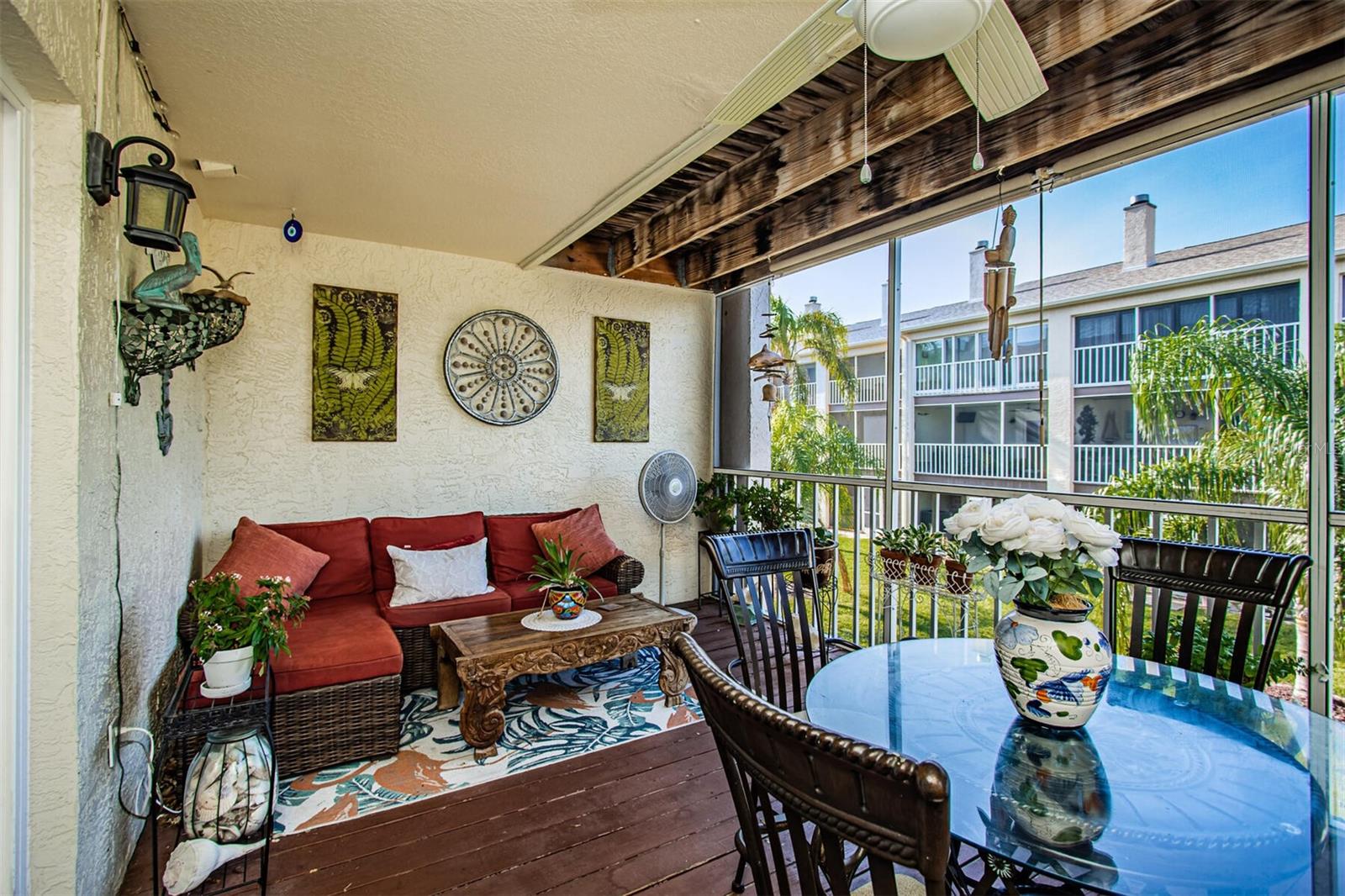 large screen patio off living room