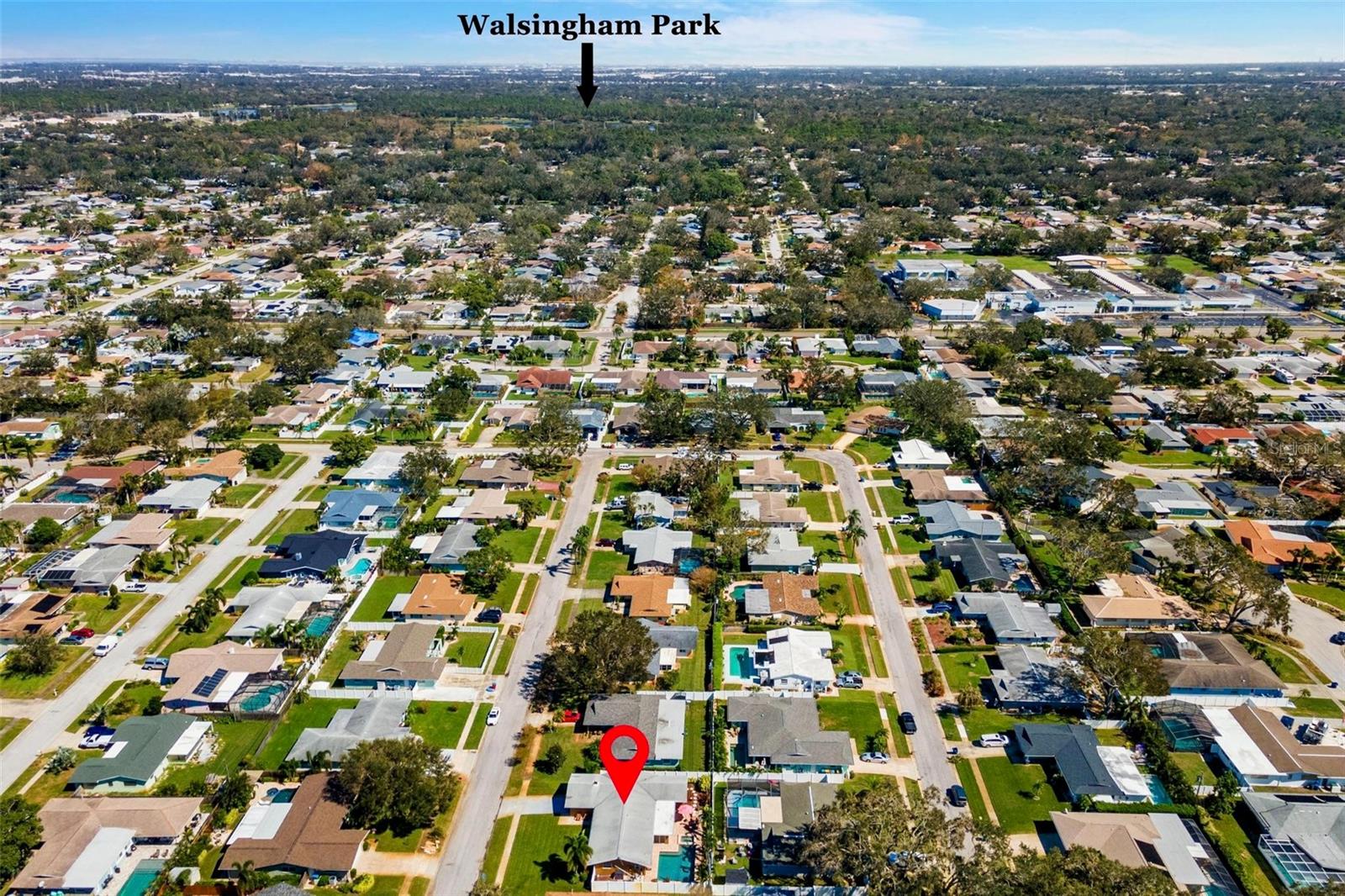 Aerial facing East