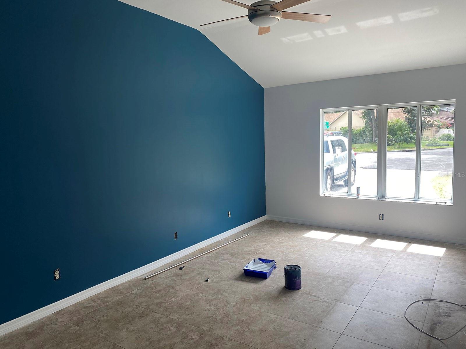 Primary bedroom (photo taken before the flooding occurred).