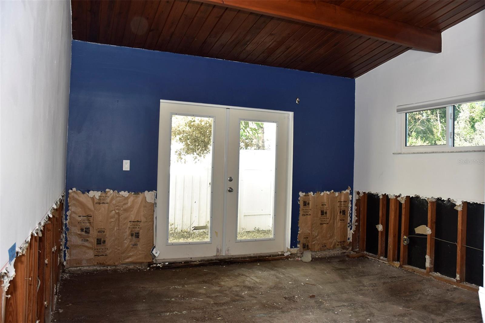 Bedroom 2 post-flood.