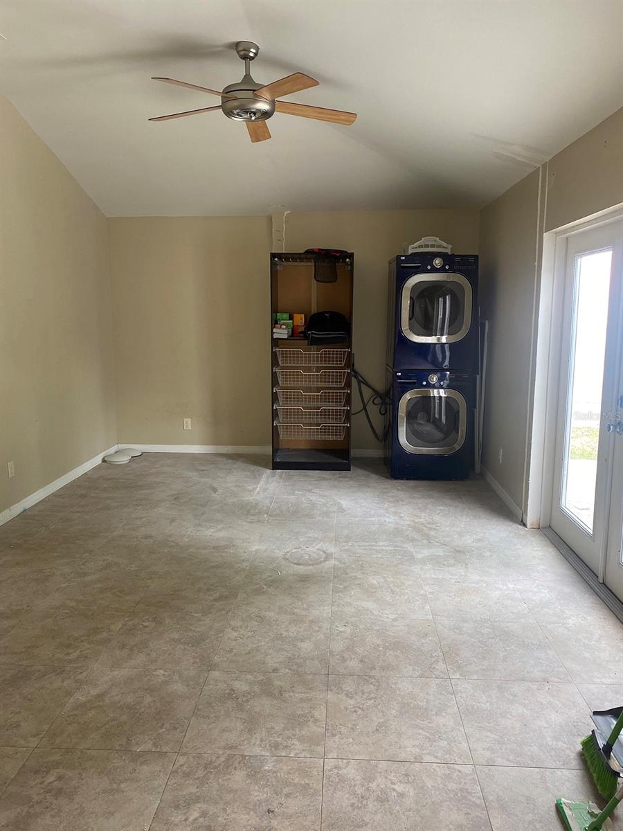 Post-flood of the laundry room.