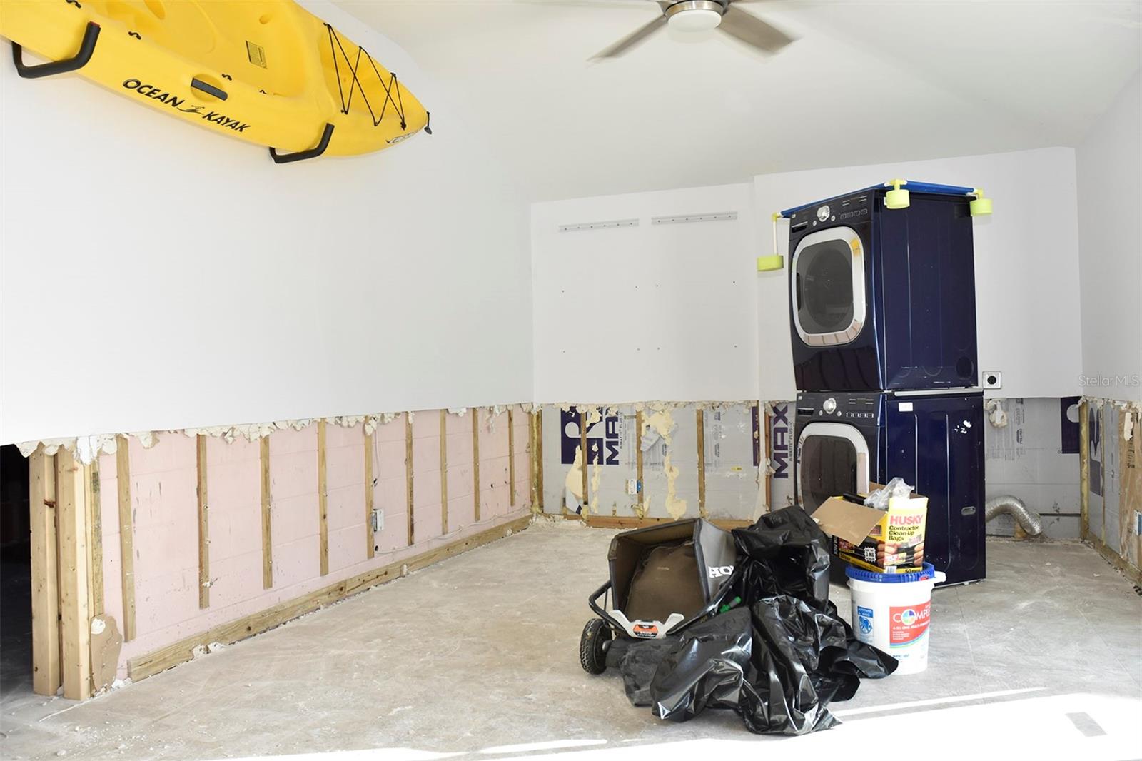 Post-flood of the laundry room.