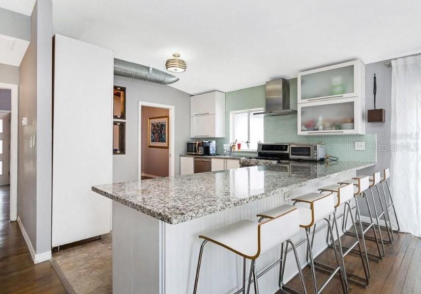 Pre-flood image of the kitchen.